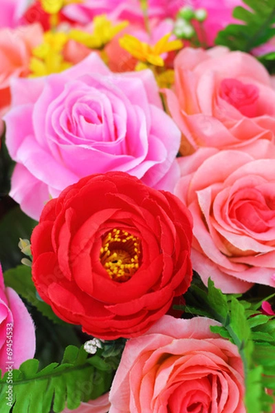 Obraz beautiful of rose artificial flowers