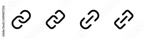 Fototapeta Link icon set vector for web and mobile apps
