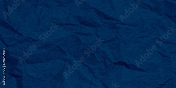 Fototapeta Dark ink blue paper crumpled. Crumpled dark blue paper texture background. paper texture, crumpled dark blue paper. dark blue crumpled paper texture
