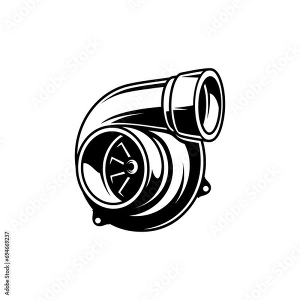 Fototapeta Turbo of engine vector design