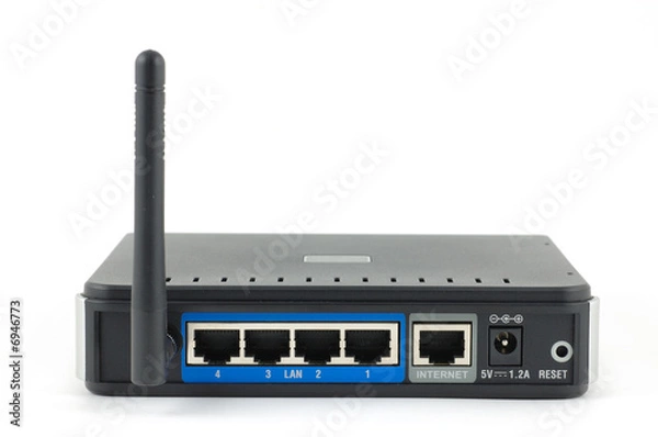 Fototapeta Back of wireless router
