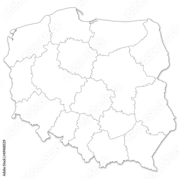 Obraz Map of Poland