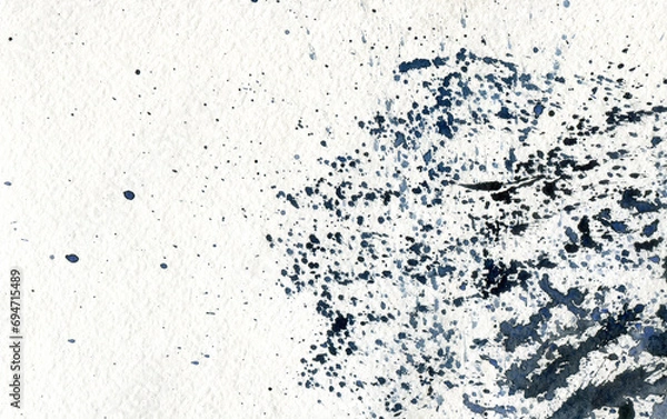 Fototapeta watercolor abstract gray background with spots and splashes