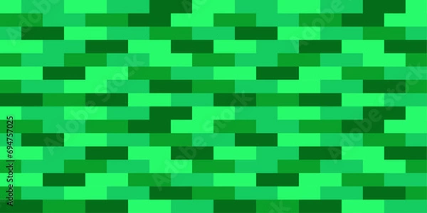 Fototapeta Green geometric seamless pattern. minecraft grass textures. army uniform color. perfect for backgrounds wallpaper and fabric