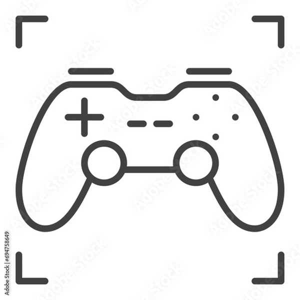 Fototapeta Wireless Video Game Controller vector Gamepad icon or symbol in outline style