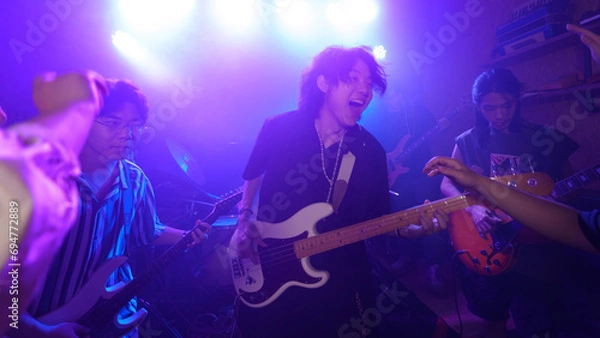 Obraz Young band performing on stage