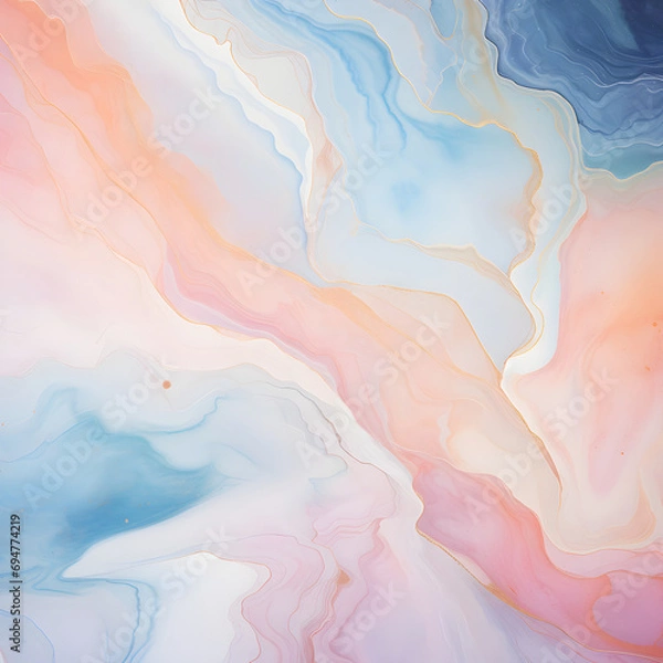 Fototapeta Illustration of abstract pastel marble texture.