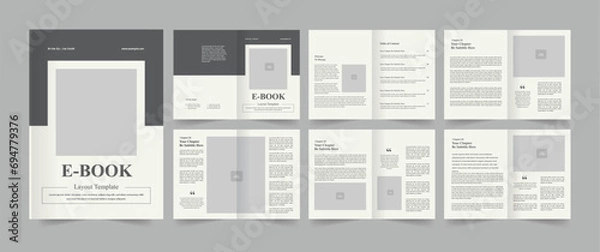 Fototapeta Minimal eBook Layout Template And Classy  eBook  Design