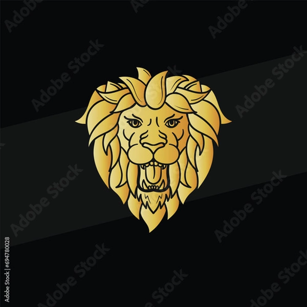 Obraz lion luxury logo design vector template 