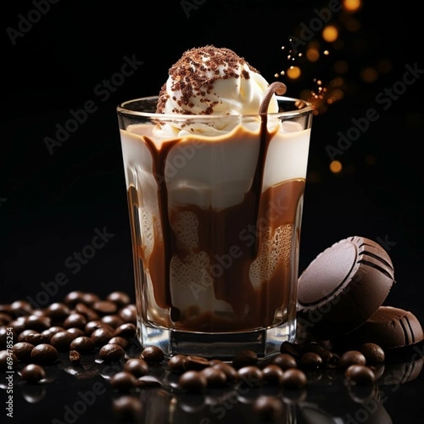 Obraz coffee with chocolate and cinnamon