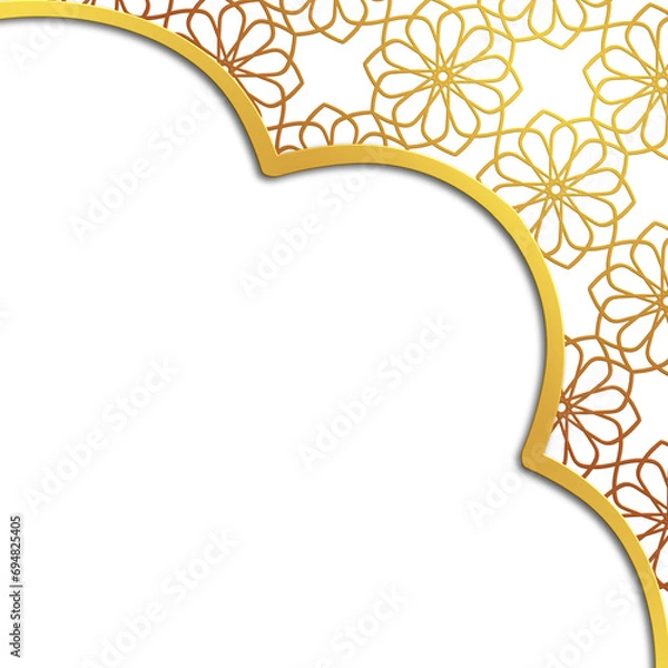 Fototapeta Islamic corner border