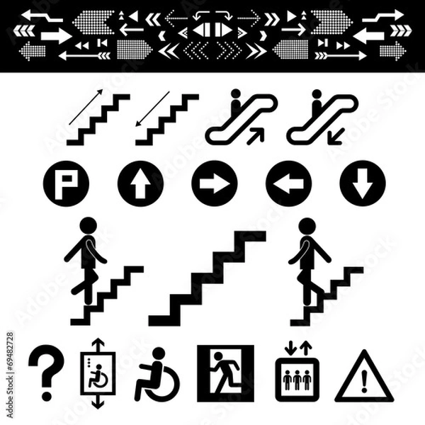 Obraz staircase symbol set