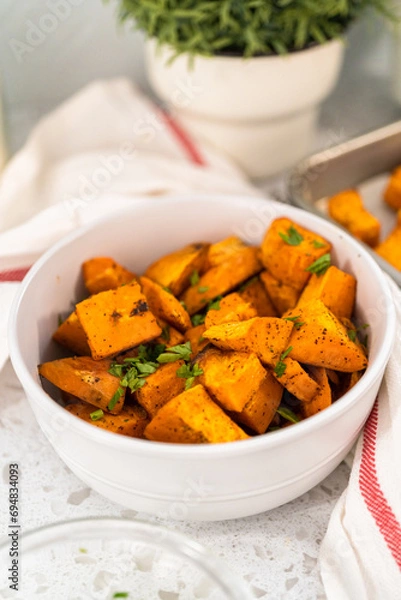 Obraz Simple Roasted Sweet Potatoes