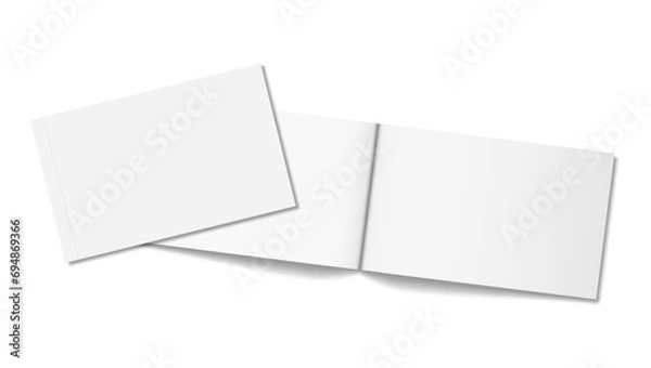 Fototapeta Open And Close Thin Brochure With Soft Cover