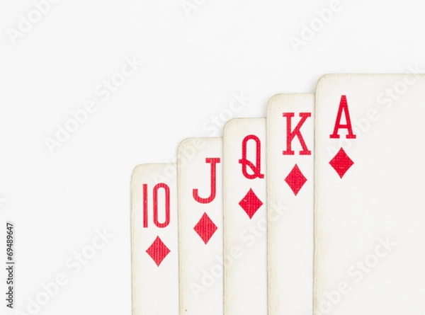 Fototapeta Playing cards - Stock Image macro.