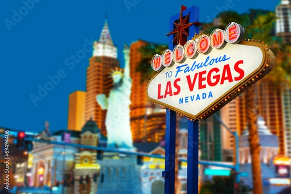 Obraz Witamy w neonie Las Vegas