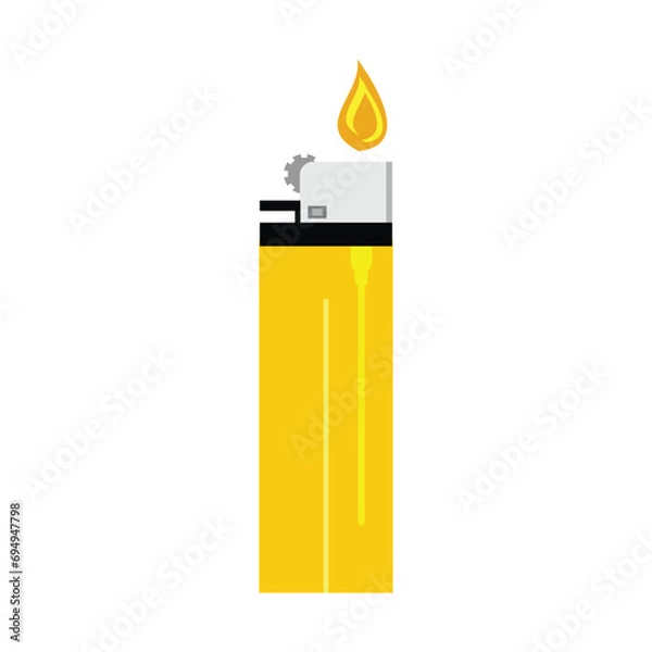 Fototapeta Lighter icon in flat style. lighter vector illustration on white isolated background. Lighter business concept.