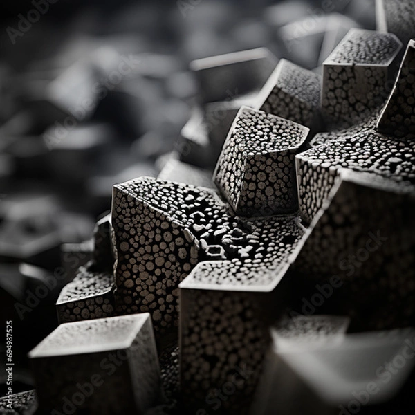 Fototapeta Stippled squares creating a textured and tactile surface created with Generative Ai