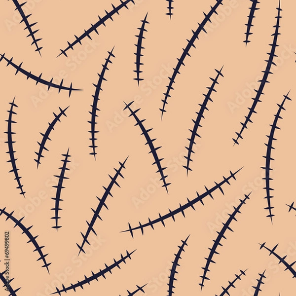 Fototapeta Abstract hand drawn seamless pattern.