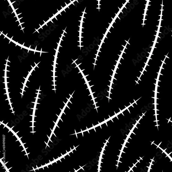 Fototapeta Abstract hand drawn seamless pattern.