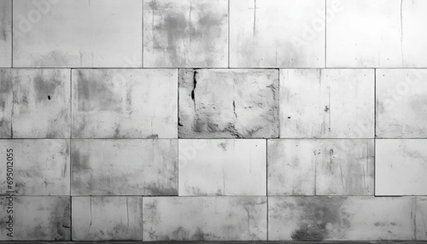Obraz Concrete Cement Block Brick Tile Texture Background Brutalist Wallpaper