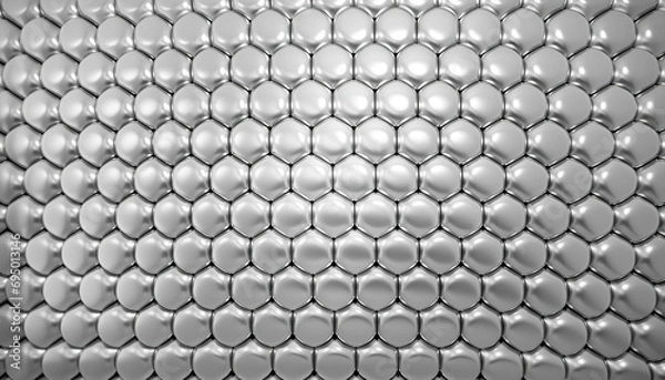 Obraz Metallic Silver Bubble Foil Texture Background Brutalist Wallpaper
