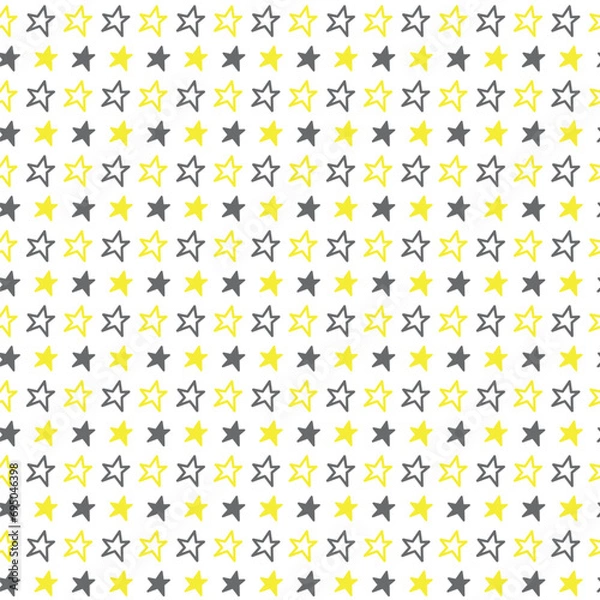 Obraz seamless pattern with yellow stars