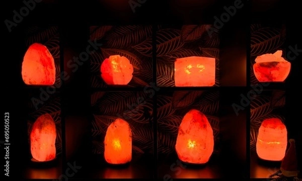Obraz Salt lamps on a shelf 