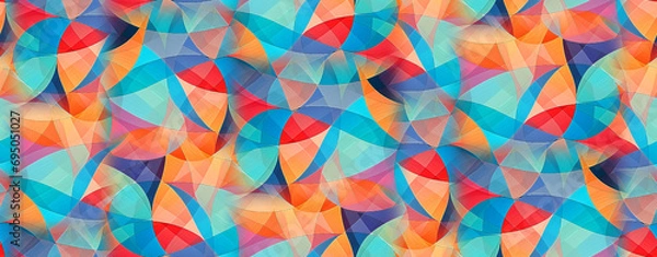 Obraz Vintage abstract geometry seamless pattern illustration.