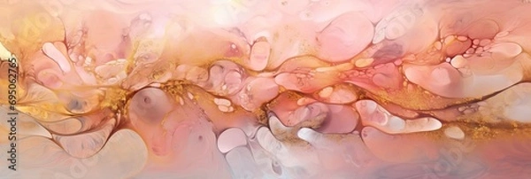 Fototapeta Natural luxury abstract fluid art painting in alcohol ink technique.