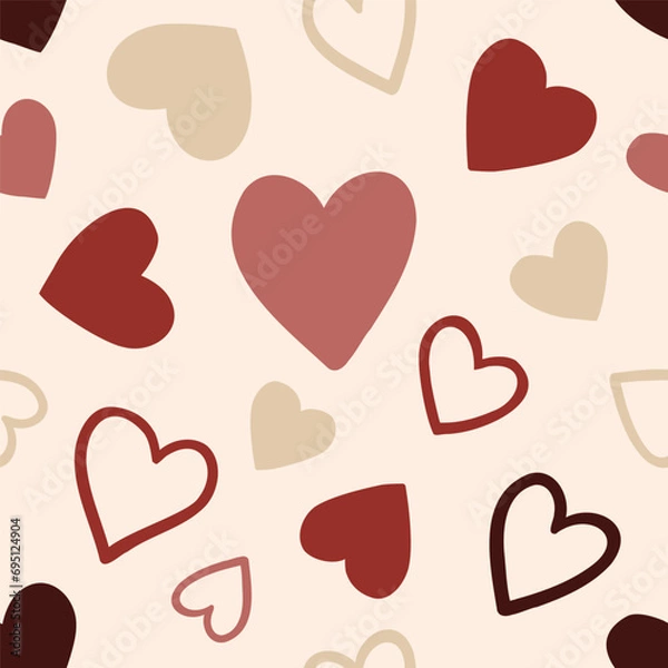Obraz Valentine's Day Pattern Scattered Hearts