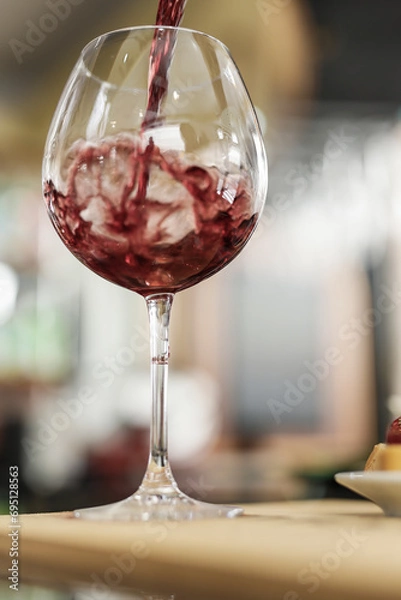 Obraz bicchiere di vino rosso