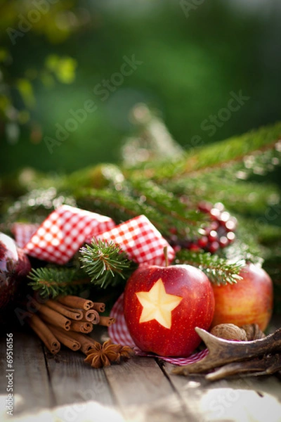 Obraz Weihnachtszeit, Apfel