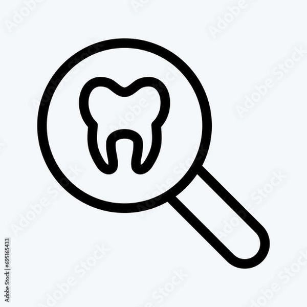 Fototapeta Icon Inspect. suitable for medicine symbol. line style. simple design editable. design template vector. simple illustration
