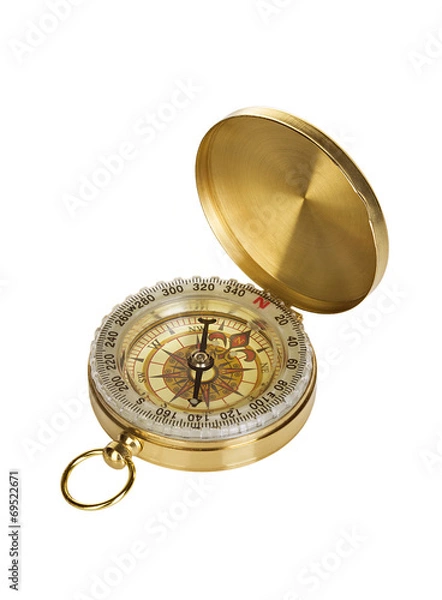 Obraz compass isolated on white background