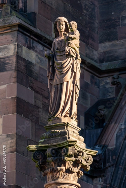 Obraz Mariensäule Freiburger Münster