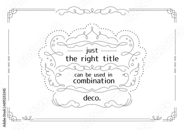 Obraz フレーム_ベクター素材_ちょうどいいタイトルあしらい	