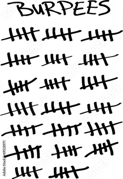 Obraz Burpees - 100 Hash Marks