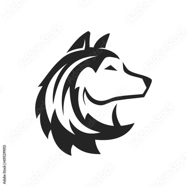 Obraz Siberian Husky Logo template Isolated. Brand Identity. Icon Abstract Vector graphic