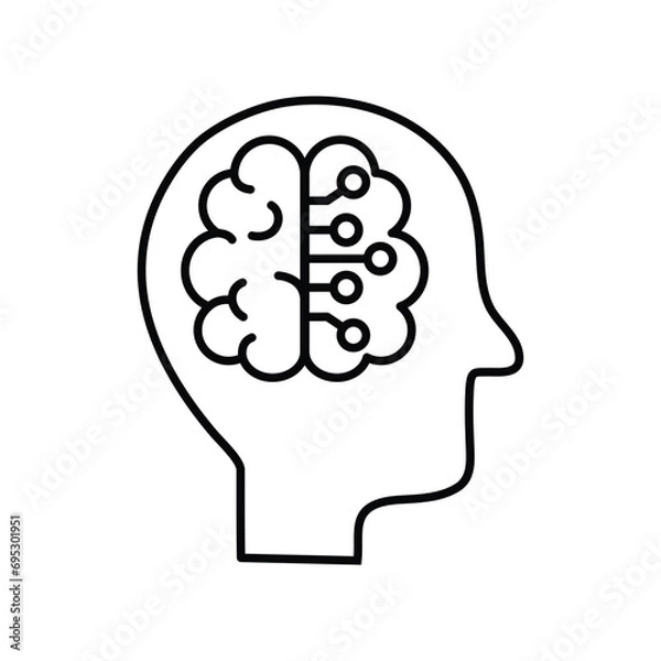 Fototapeta ai icon vector Artificial intelligence icon logo 