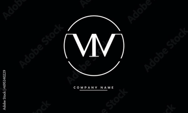 Fototapeta MM Abstract Letters Logo Monogram