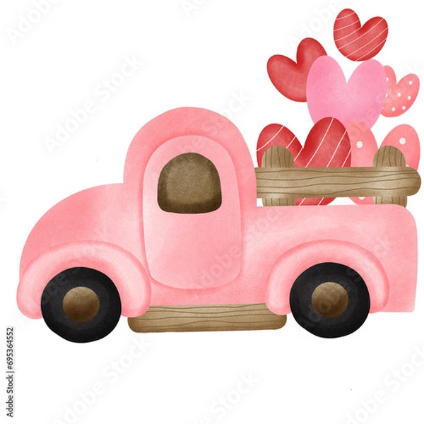 Obraz Valentine car 