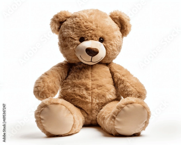 Fototapeta Soft and Plush Teddy Bear Isolated
