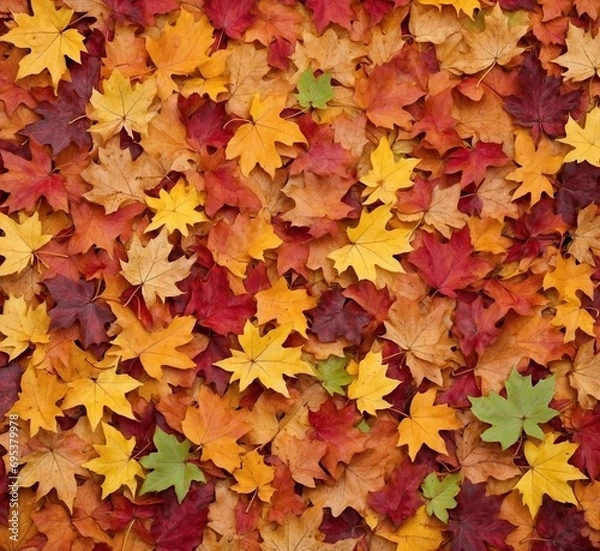 Obraz Autumn maple leaves background. Colorful autumn maple leaves background.