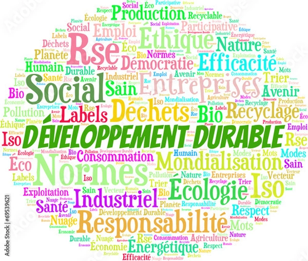 Fototapeta Développement durable nuage de mots