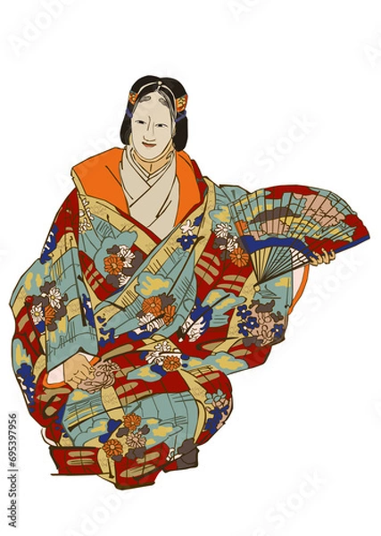 Obraz 能　月岡耕漁　能楽百番　「千手」