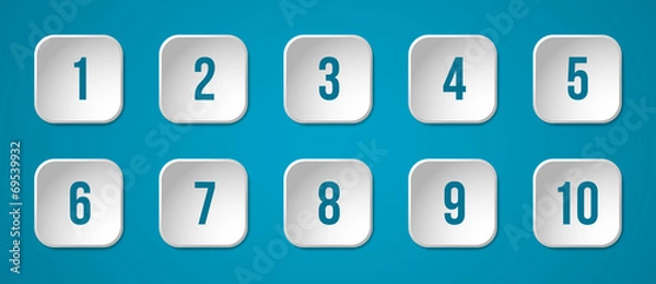 Obraz Buttons with numbers
