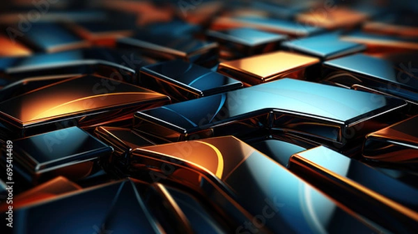 Obraz Hyper-Detailed Nexus: Abstract Illumination. Generative AI