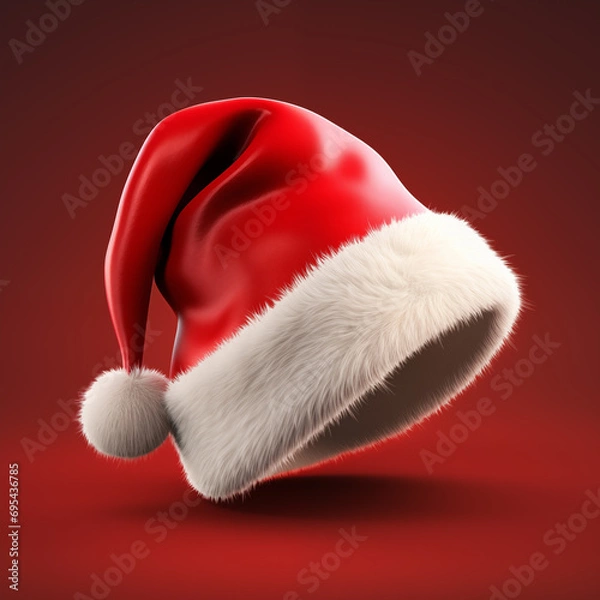 Obraz santa claus hat. Generative AI