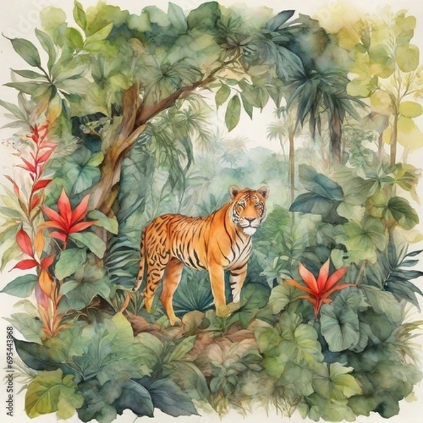 Fototapeta tiger in the jungle